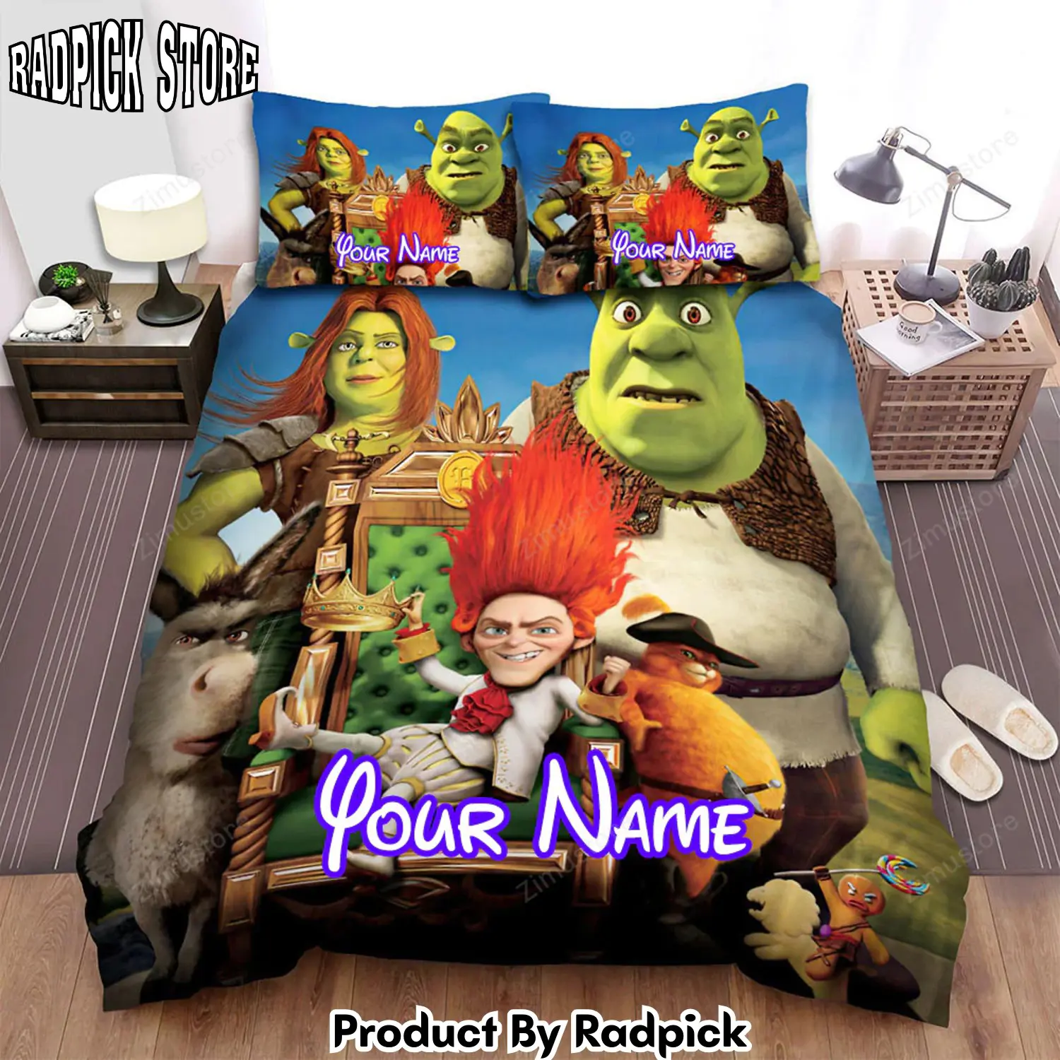 Radpick shrek movie flying witch poster bed sheets spread comforter duvet cover personalized name bedding sets rp3272325